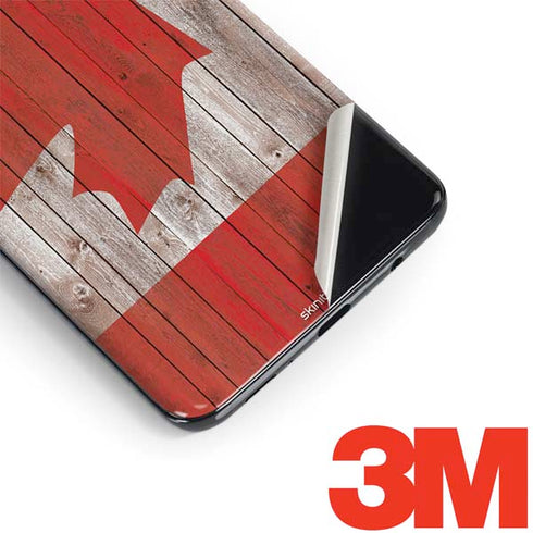 Canadian Flag Dark Wood Galaxy S9 Plus Skin